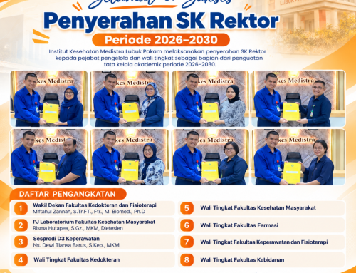 Penyerahan Surat Keputusan (SK) Rektor Tentang Pengangkatan Pengelola Institut Kesehatan Medistra Lubuk Pakam Periode 2026–2030