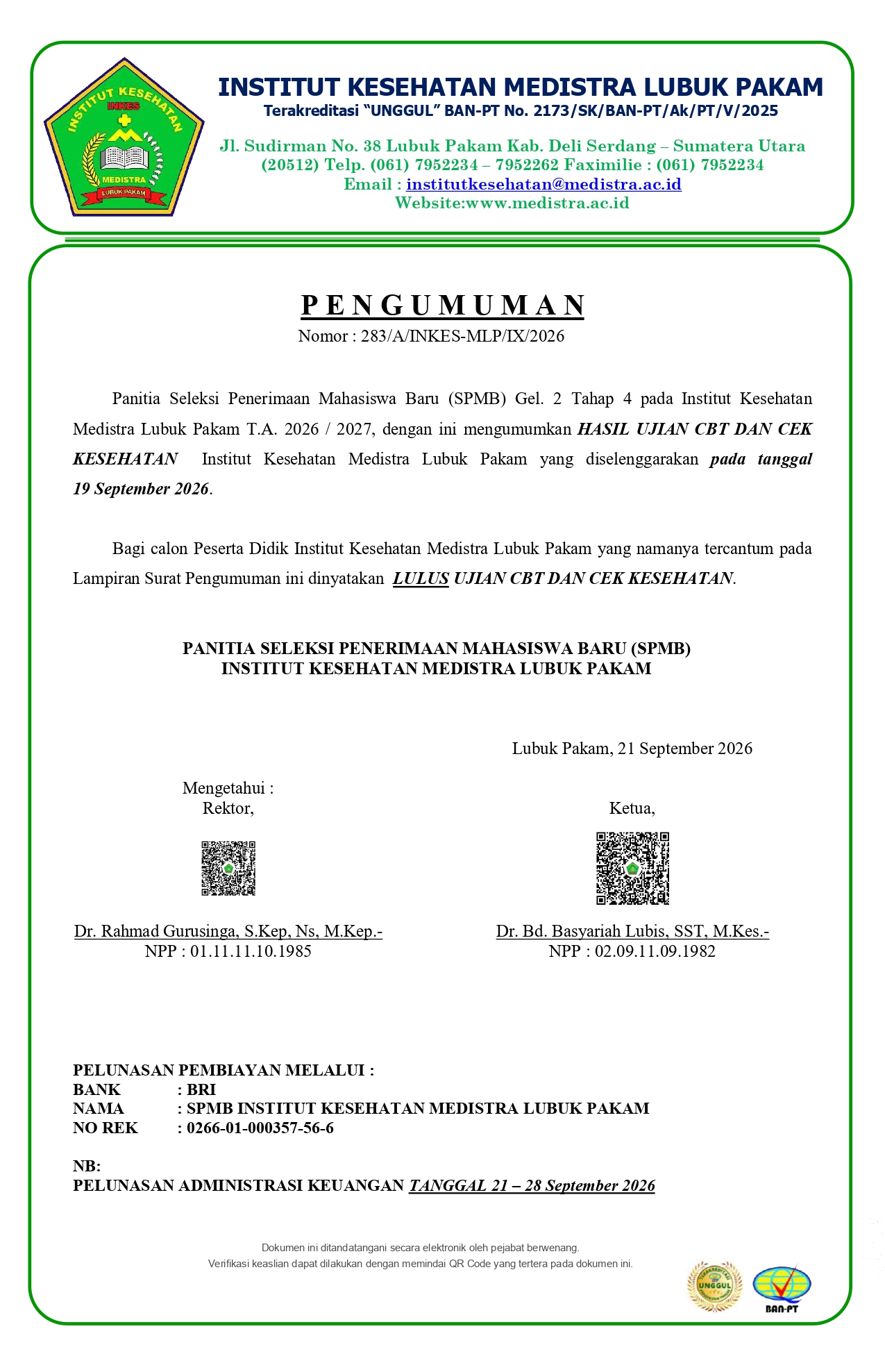 Pengumuman SPMB Gelombang 2 Tahap 4